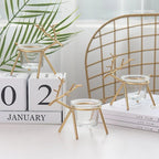 Wrought Iron Fawn Candle Holder for Elegant Home Decor and Ambiance